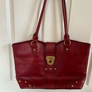 Agner red leather bag.